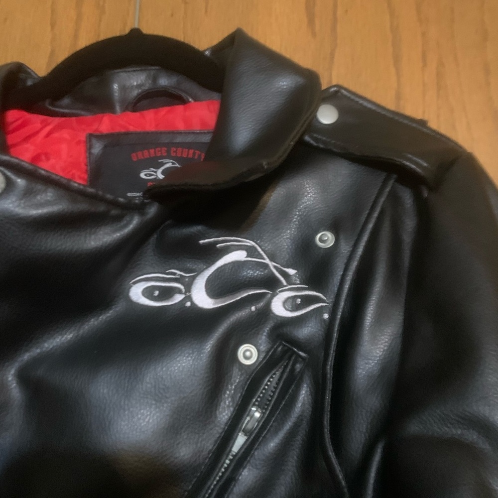 Vintage Orange County Choppers size small faux leather jacket - Picture 3 of 6